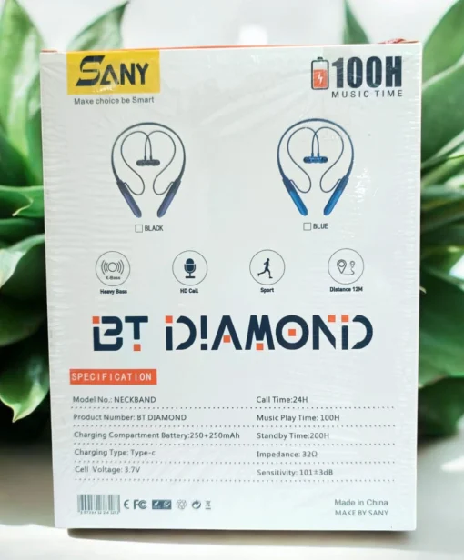 100hrs ENC Neckband SANY BT Diamond - Image 5