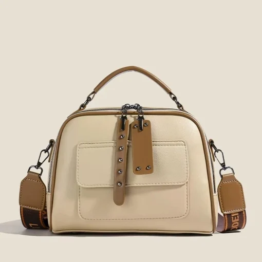 Luxury Design Genuine Soft Leather Handbag(Off White Colour) - Image 3