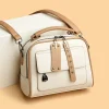 Luxury Design Genuine Soft Leather Handbag(Off White Colour)