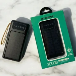 Regrsi 20000mAh Solar Energy power bank with charging cable