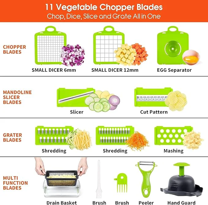 16in1 Multifunctional Vegetable Chopper,Complete Kitchen Cutting Solution - Image 3